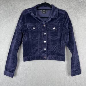 Stone Row x Georgia May Jagger Jacket Womens Small Velvet Corduroy Button Up